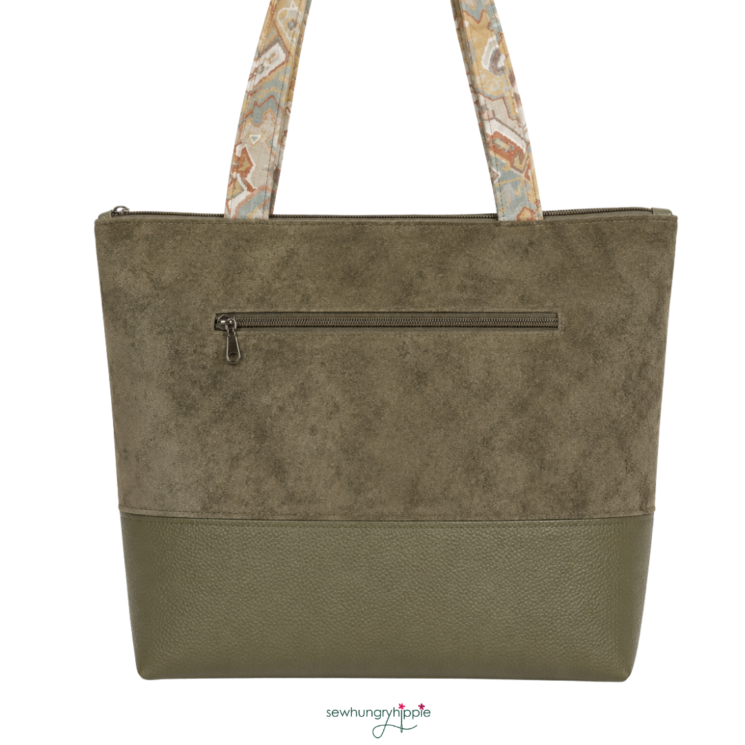 Faux Suede Olive Fabric – 18" x 54" Roll | Soft Vegan Leather for Bag Making & Sewing