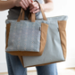 Fieldstone Tote sewing pattern – Regular and large size boxy tote bag sewn in quilting cotton