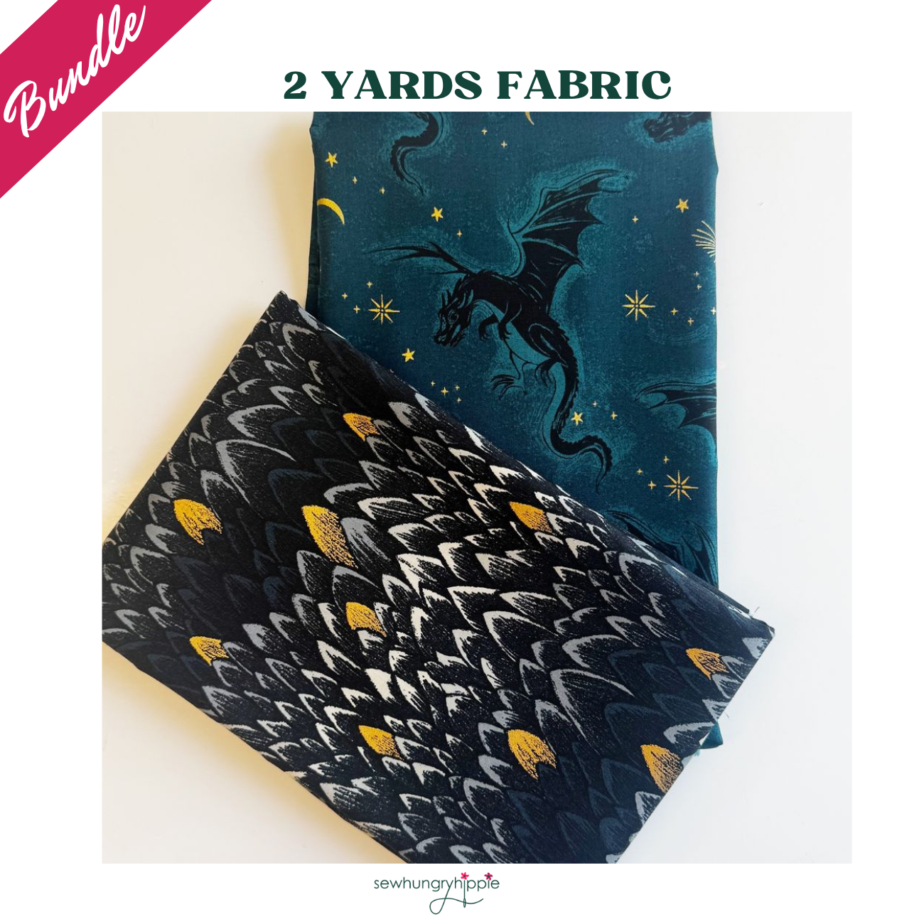 Fireglow Dragon Fabric Bundle – 2 Yards Fabric