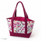 Floral Fabric with Burgundy Lining and Zipper Pack Bundle