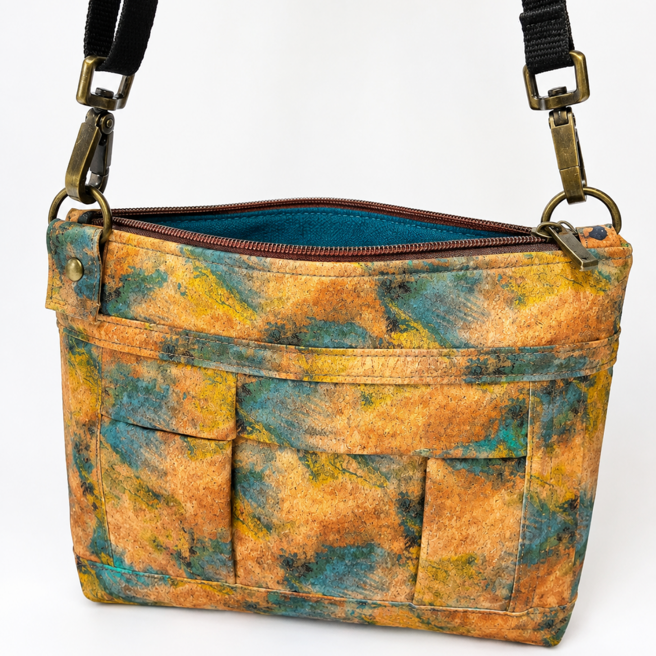 Teal and Gold custom Cork by Sew Hungryhippie