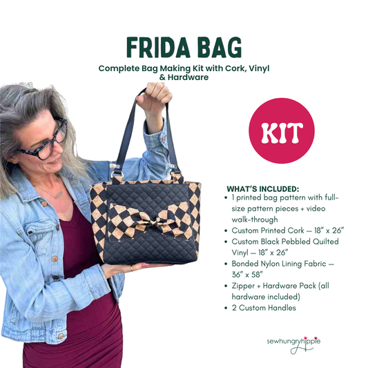 Frida Bag Kit | Complete Bag Making Kit with Cork, Vinyl & Hardware