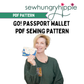 GO! passport wallet PDF sewing pattern