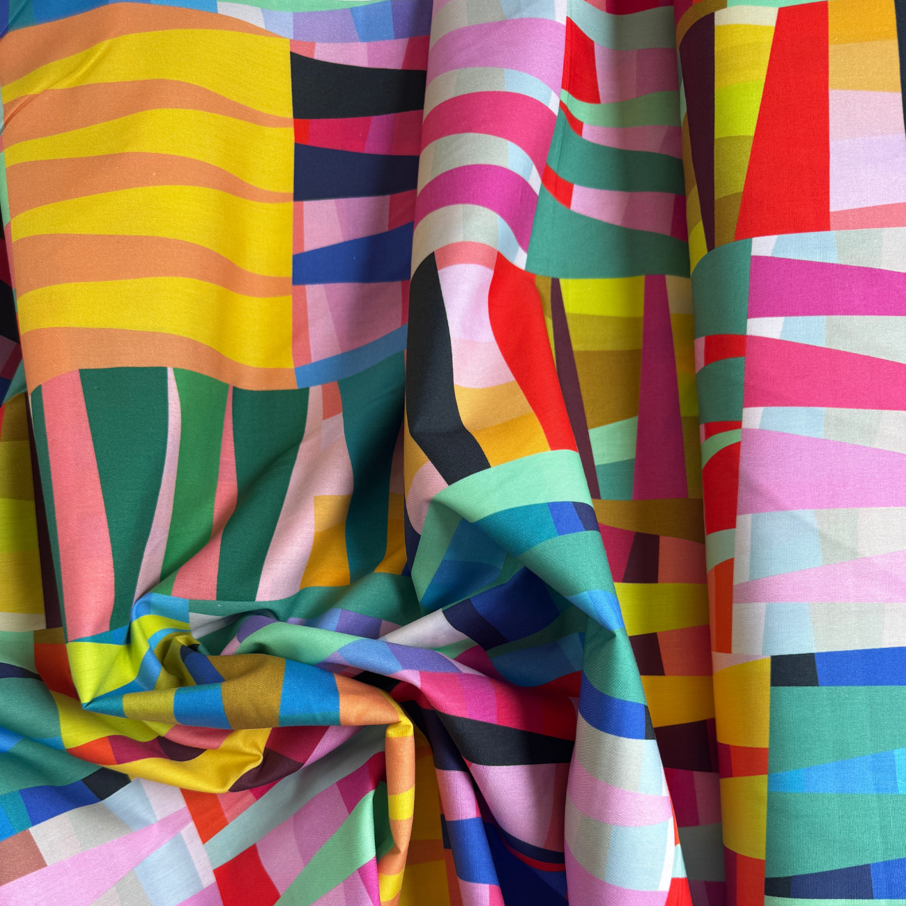 Colorful fabric with abstract pattern