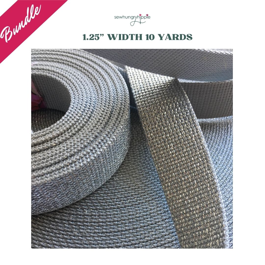 Glitter Webbing Silver 10 YD bundle