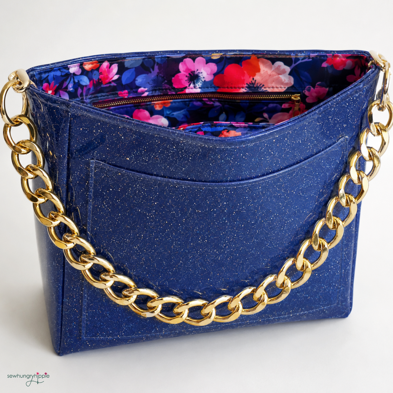 Acrylic Bag Chain - Gold Tone