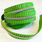 Green Striped Jacquard Woven Zipper Tape – #5 Nylon Continuous Zipper 3 Yards | Silver Teeth