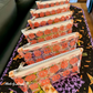small pouches crafted from clear TPU vinyl with smiling jack o lantern design