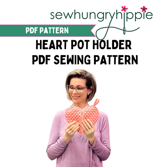 Heart Pot Holder PDF sewing pattern
