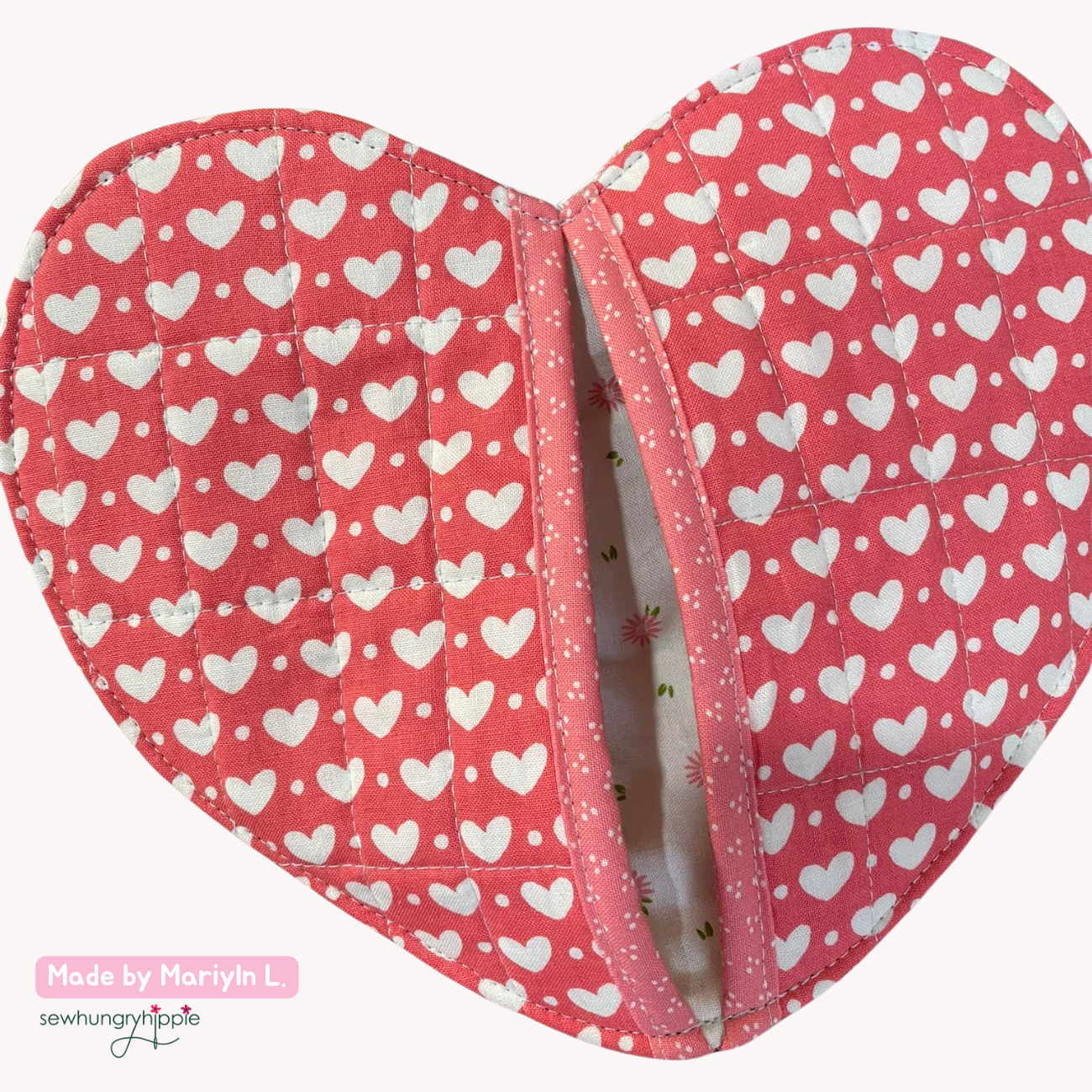 Heart Pot Holder PDF sewing pattern