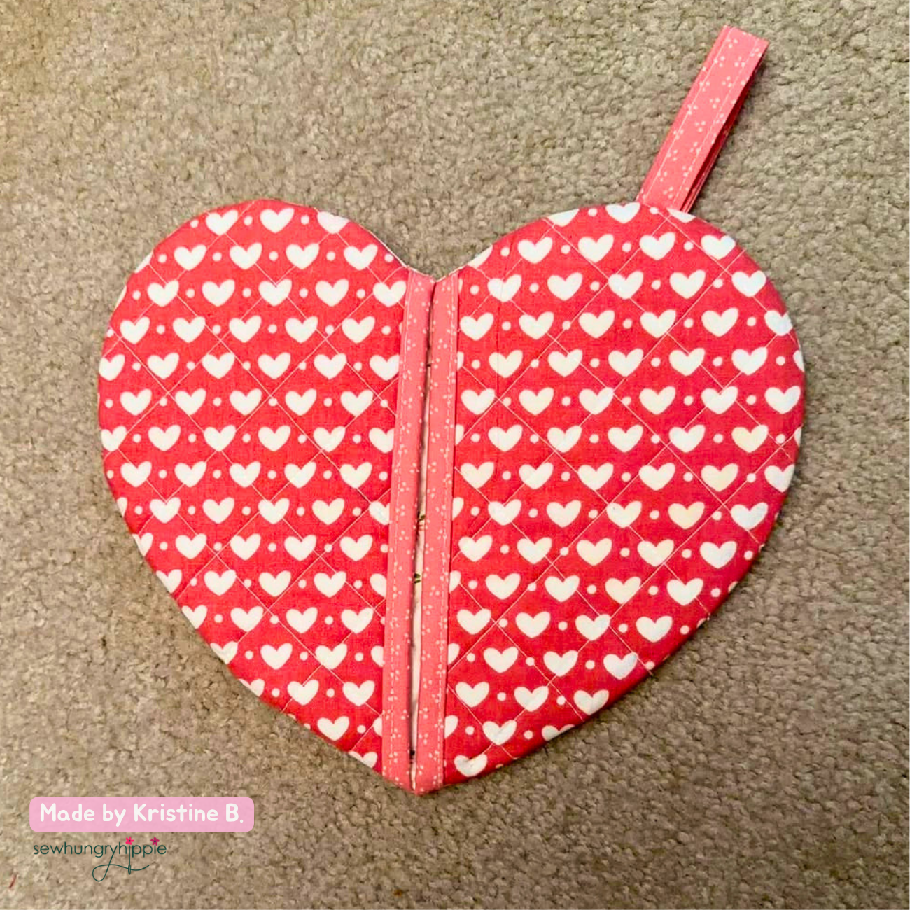 Heart Pot Holder PDF sewing pattern