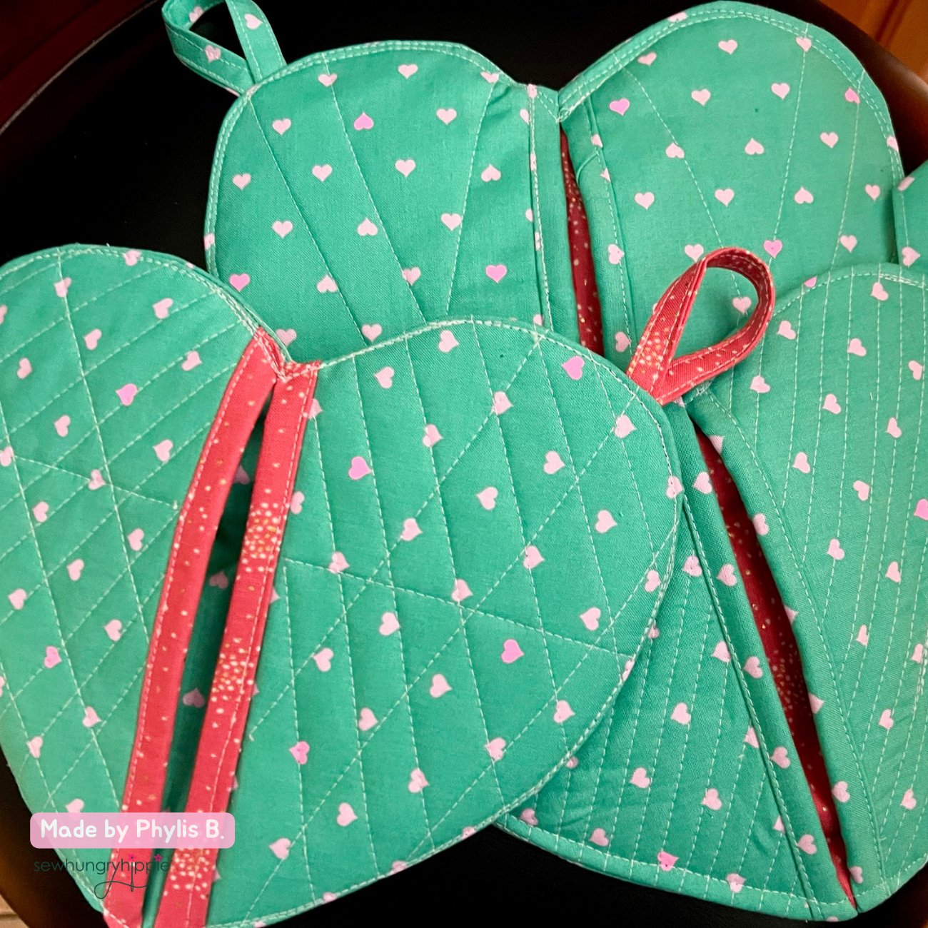 Heart Pot Holder PDF sewing pattern