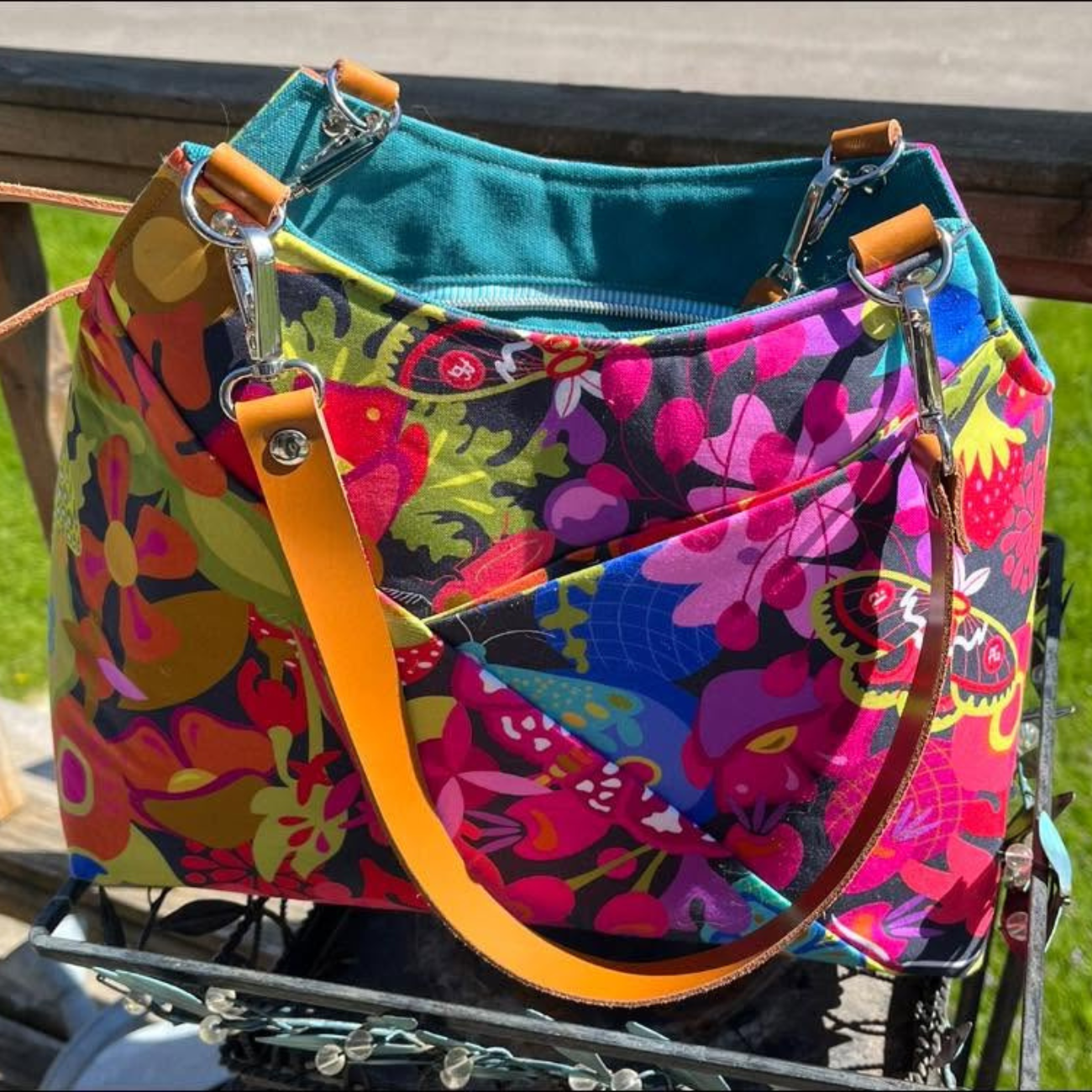 The Hope handbag by Mrs H printed pattern