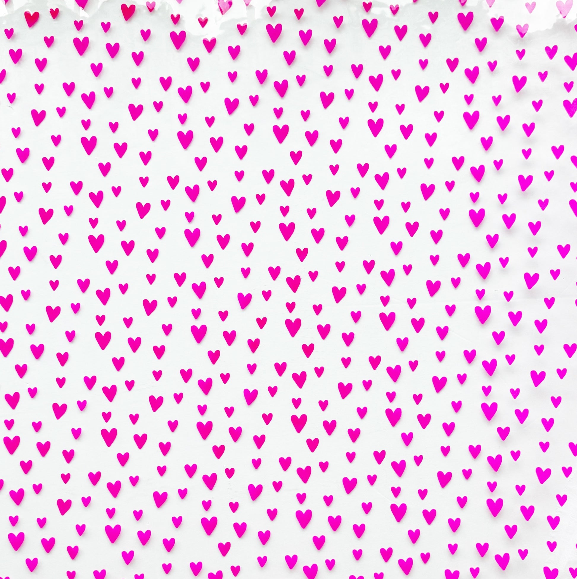 Hot Pink Jazzy Hearts TPU vinyl NEW hearts and mini hearts clear vinyl