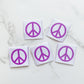 Peace Sign label 5 pack