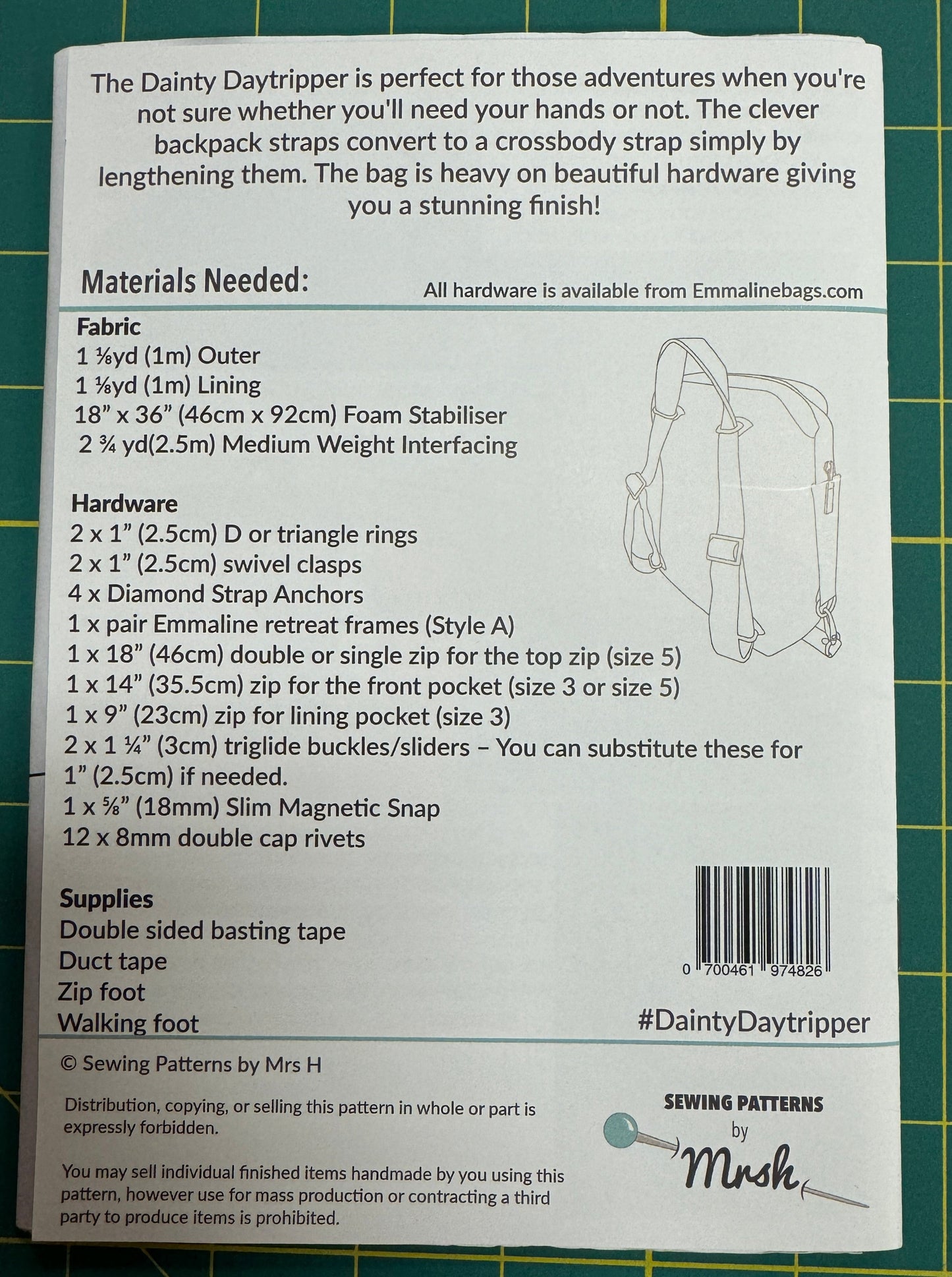The Dainty Daytripper sewing pattern