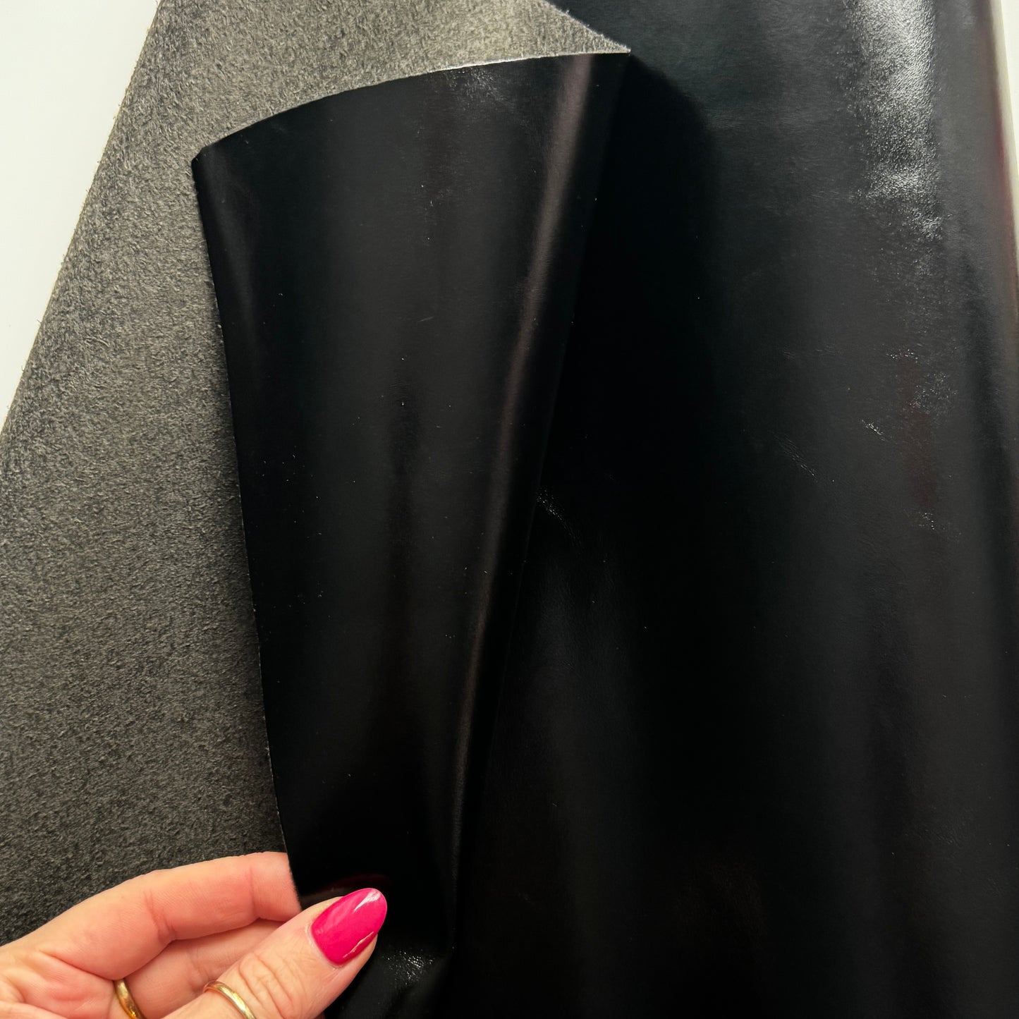Stylish Black Smooth Vinyl - Premium Faux Leather