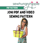 Joni PDF and Video sewing pattern