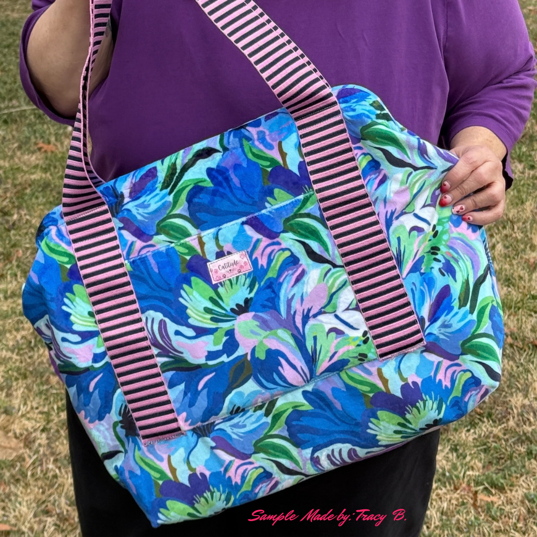 Joplin Carpet Bag PDF sewing pattern large structured handbag design