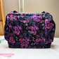 Night Bloom Floral Canvas Fabric | Dark Moody Floral Print for Bag Making