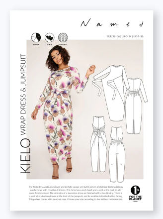 Kielo Wrap Dress & Jumpsuit sewing pattern by Named