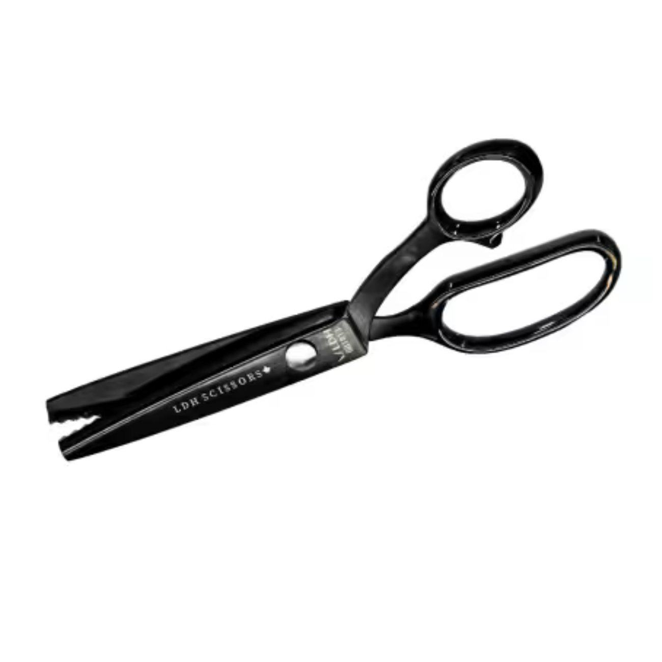 Industrial stainless steel midnight pinking shears for cutting cotton linen canvas and crafting materials