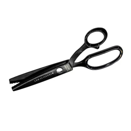 Industrial stainless steel midnight pinking shears for cutting cotton linen canvas and crafting materials