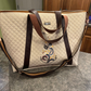 Quilted Vinyl Light Beige - Eggshell Pre-Quilted Fabric for Bags