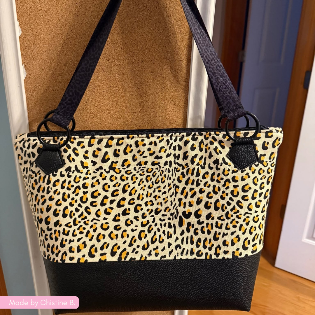 Leopard Print Canvas Fabric | Neutral Animal Print for Bag Making