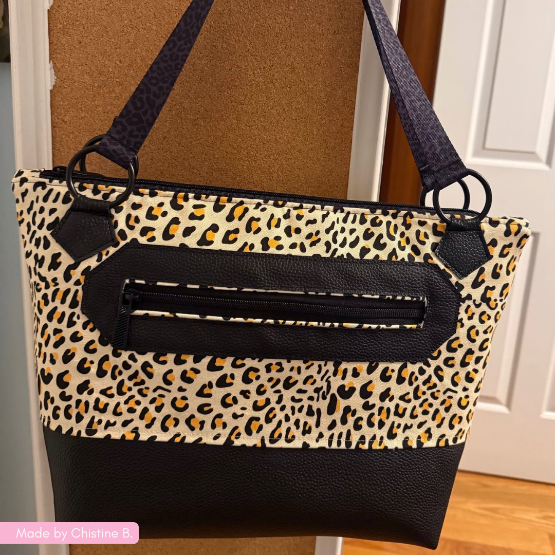 Leopard Print Canvas Fabric | Neutral Animal Print for Bag Making