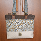 Leopard Print Canvas Fabric | Neutral Animal Print for Bag Making
