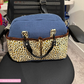 Leopard Print Canvas Fabric | Neutral Animal Print for Bag Making