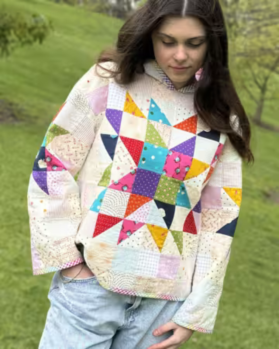 Lexi Hoodie Patchwork Sewing Pattern – Melly & Me (Sizes XS–6XL)