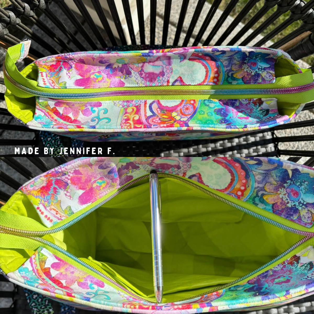 Lime Light Zipper – 3 Yards Rainbow teeth
