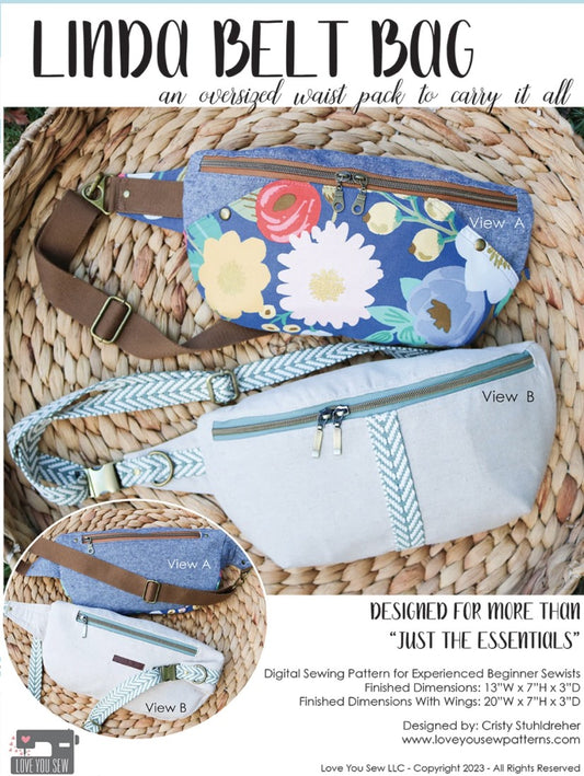 Linda Belt Bag sewing pattern