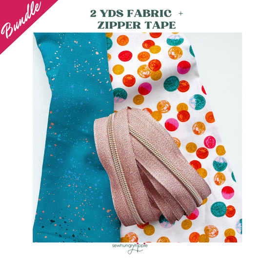 Lucky Penny Bundle – 2 Yds Fabric & Zipper Tape