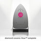 Diamond ceramic-flow soleplate of the mini Oliso iron