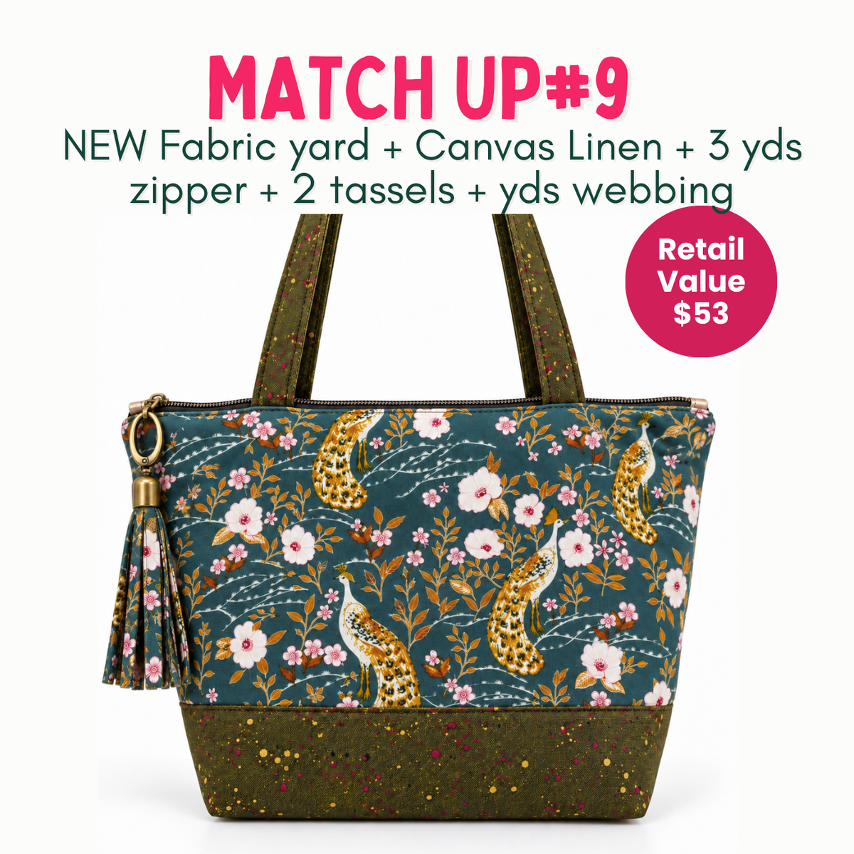 Weekly Vinyl & Fabric Matchups Bundle – Bag Making Craft Supplies Sep 23rd