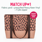 Weekly Vinyl & Fabric Matchups Bundle – Bag Making Craft Supplies August 5th