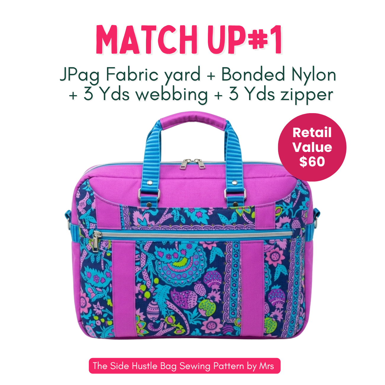 Weekly Vinyl & Fabric Matchups Bundle – Bag Making Craft Supplies July 8