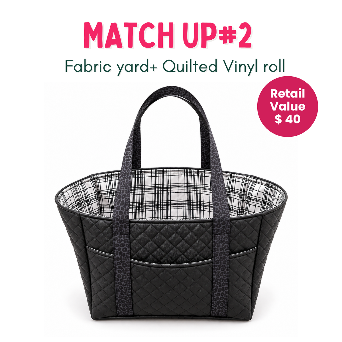Weekly Vinyl & Fabric Matchups Bundle – Bag Making Craft Supplies October 7th