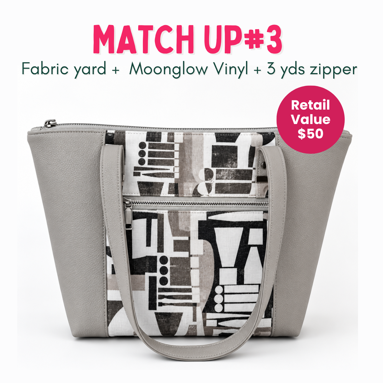 Weekly Vinyl & Fabric Matchups Bundle – Bag Making Craft Supplies August 5th
