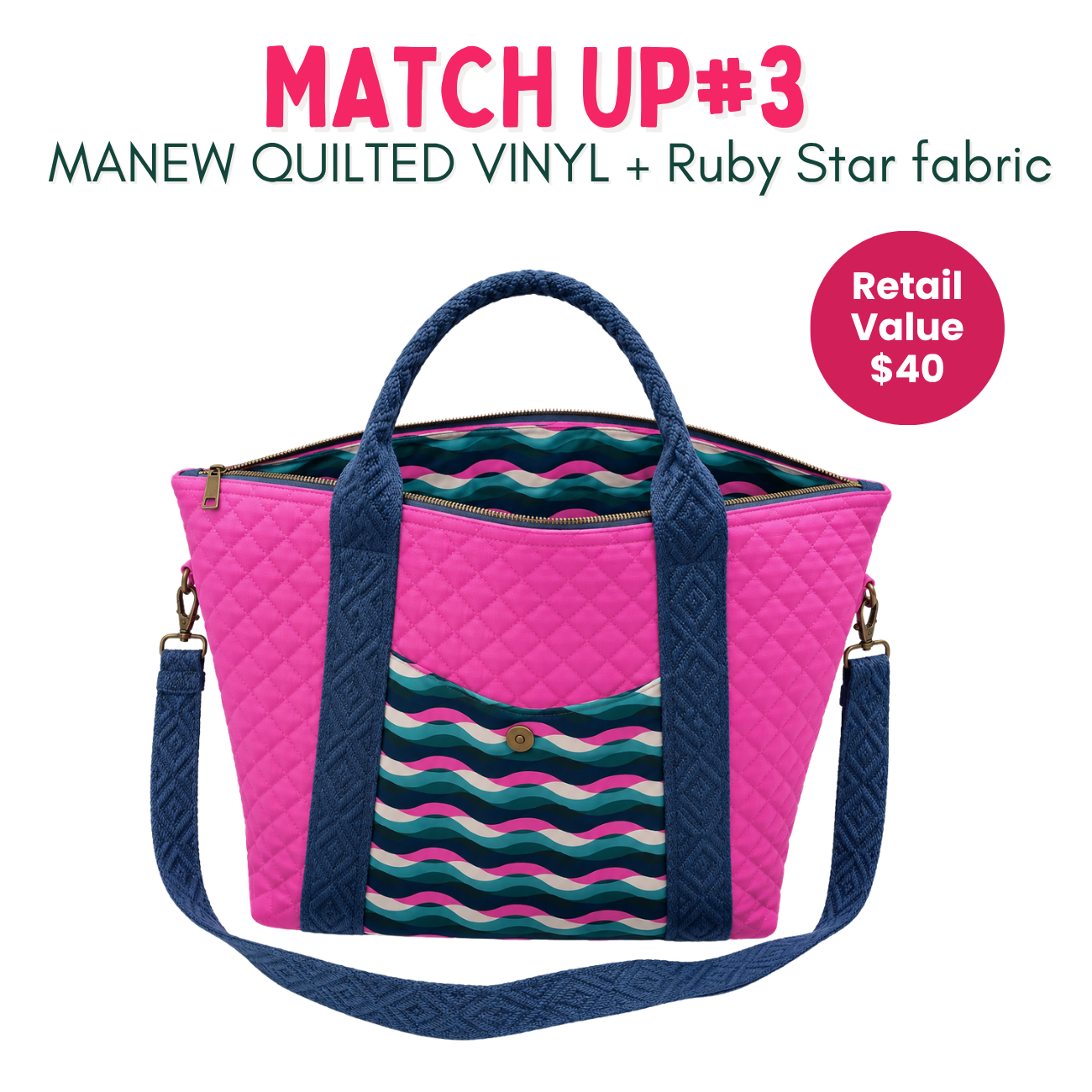 Weekly Vinyl & Fabric Matchups Bundle – Bag Making Craft Supplies July 8