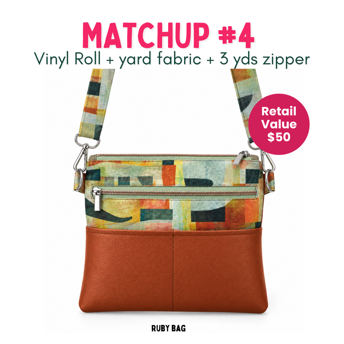 Weekly Vinyl & Fabric Matchups Bundle – Bag Making Craft Supplies October 7th