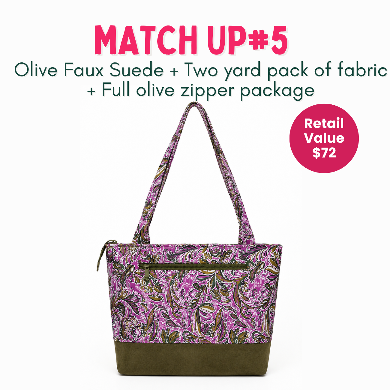 Weekly Vinyl & Fabric Matchups Bundle – Bag Making Craft Supplies July 22