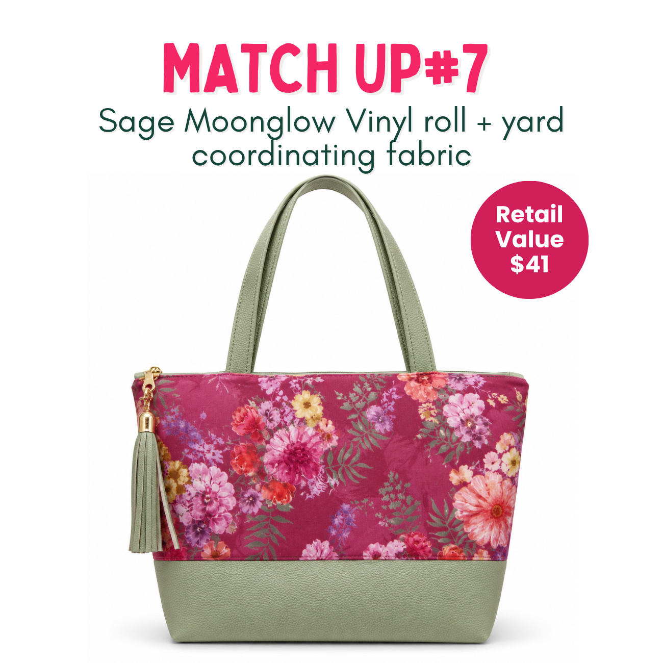 Weekly Vinyl & Fabric Matchups Bundle – Bag Making Craft Supplies July 29