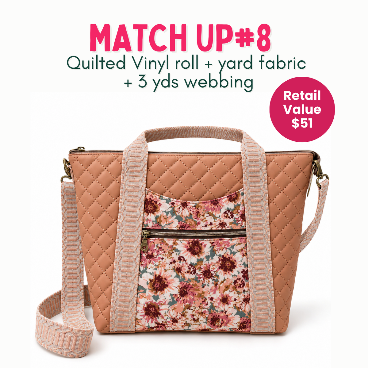 Weekly Vinyl & Fabric Matchups Bundle – Bag Making Craft Supplies Sep 23rd