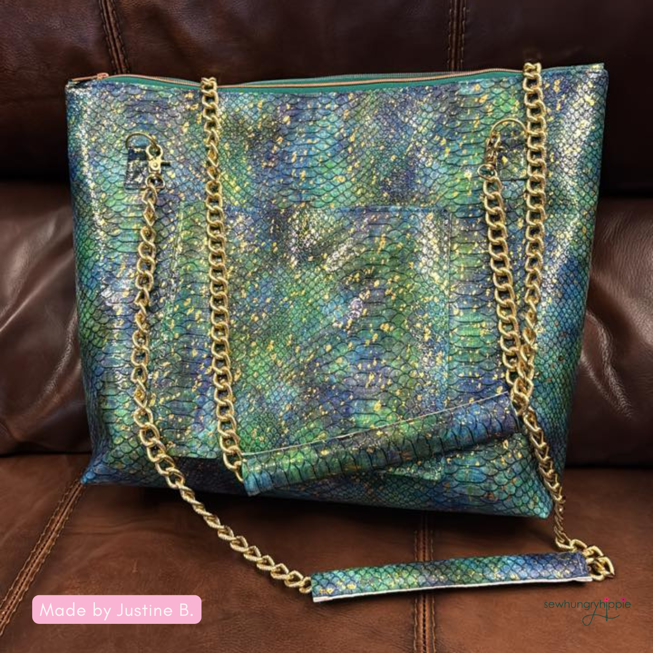 Majestic Ocean Vinyl – Faux Leather Fabric