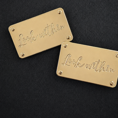 Metal Bag Labels - Look Within
