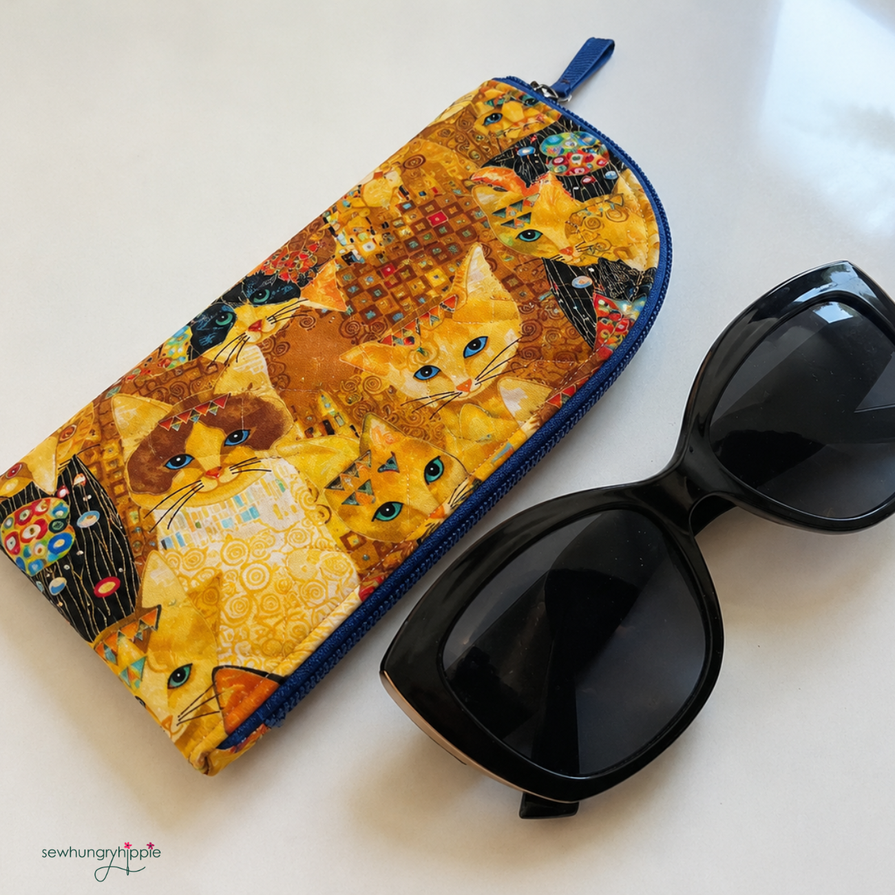 Metallic Klimt Cats Gold Cotton Fabric by Timeless Treasures | Sold by the Yard